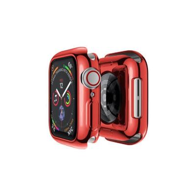 Apple Watch Seri 7/8 45mm Uyumlu Apple Kasa Ve Ekran Koruyucu 360 Tam Koruma Kapak Kırmızı