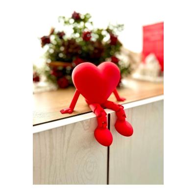 Ayaklı Kalp - Doğum Günü, Sevgililer Günü Için Masaüstü Hediyelik (5 CM)
