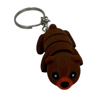 Renkli 3D Sevimli Ayı Hayvan Figürü Anahtarlıklar - Eğlenceli ve Şık Tasarım (5-5,5 cm)