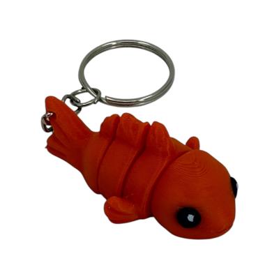 Renkli 3D Sevimli Balık Hayvan Figürü Anahtarlıklar - Eğlenceli ve Şık Tasarım (5-5,5 cm)