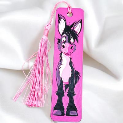Sevimli Eşşek Renkli Püsküllü Kitap Ayraç - Bookmark - Kitaplarınıza Şıklık Katın!
