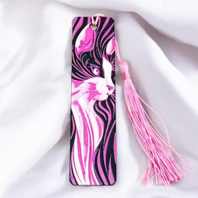 Sevimli Kedi Renkli Püsküllü Kitap Ayraç - Bookmark - Kitaplarınıza Şıklık Katın!