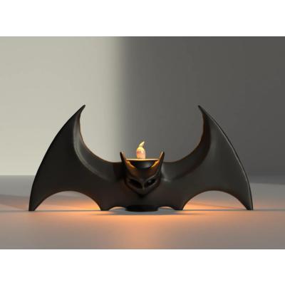 Siyah Dekoratif Yarasa Mumluk Figür Biblo 1 Adet