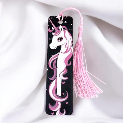 Unicorn Renkli Püsküllü Kitap Ayraç - Bookmark - Kitaplarınıza Şıklık Katın!