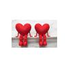 Oturan Kalp Biblo – Sallanan Ayaklı Sevgili Figürleri Dekoratif Masa Süsü (1 adet)